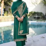 Refined Bottle Green Backdrop - Peacock