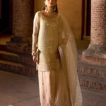 Raw Silk Dust Pink Set Of Shalwar And Shirt - Zeb un Nisa