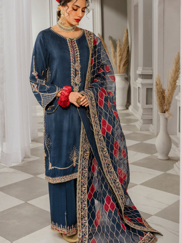 Luxury Raw Silk Sapphire Blue Suit - SPLASH