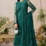 Luxury Net Bottle Green Suit - Millie