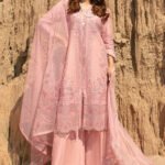 Luxury Lawn Tea Pink Suit - Jazmin