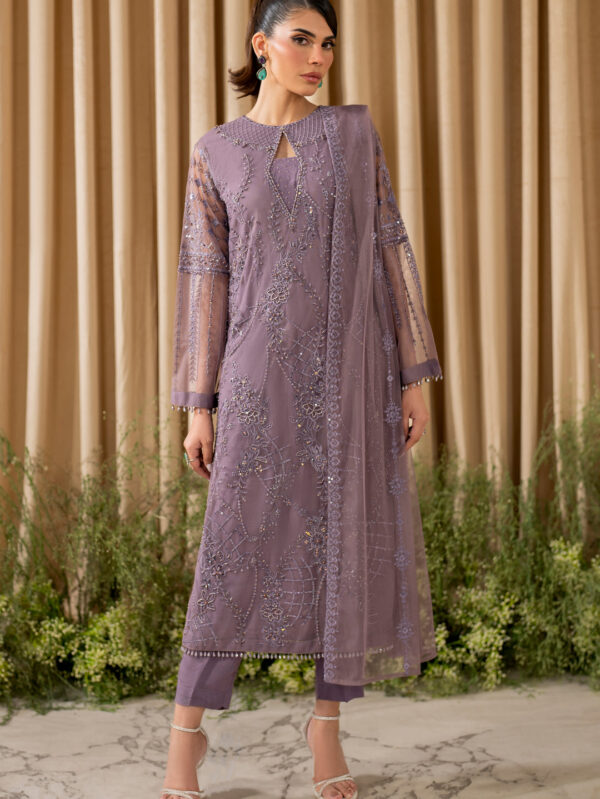 Luxury Net Lilac Suit - Stella