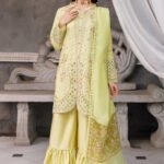 Luxury Organza Pistachio Suit - Sophie
