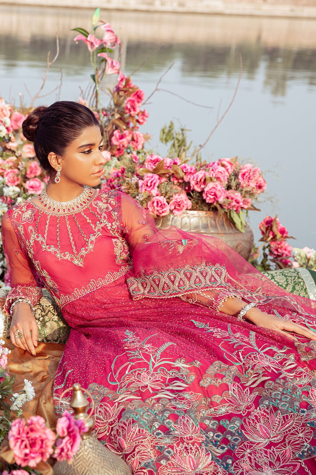 Luxury Net Magenta Suit - Berry Tulip - Image 2