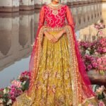 Luxury Net Hot Pink & Olive Green Suit - Garden Arch