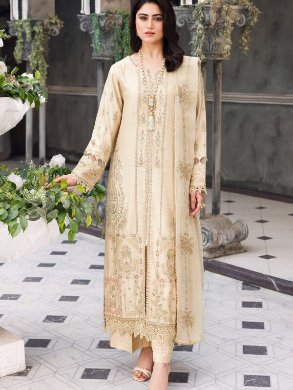 Luxury Organza Skin Gold Suit - Muskan