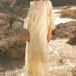 Luxury Lawn Light Yellow Suit - Nazakat