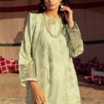 Luxury Organza Pistachio Suit - Azia