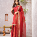 Decadent Deep Rose Coloured Raw Silk Suit - Gulab