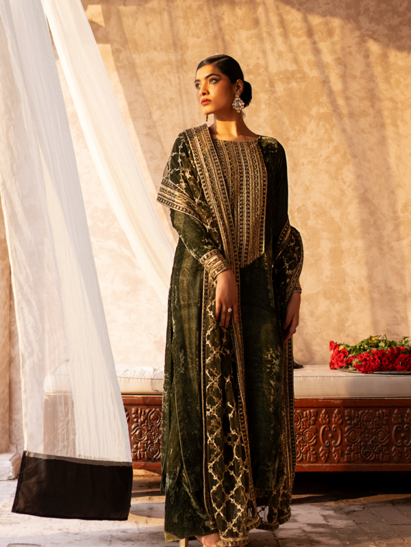 Green Velvet Suit - Hena