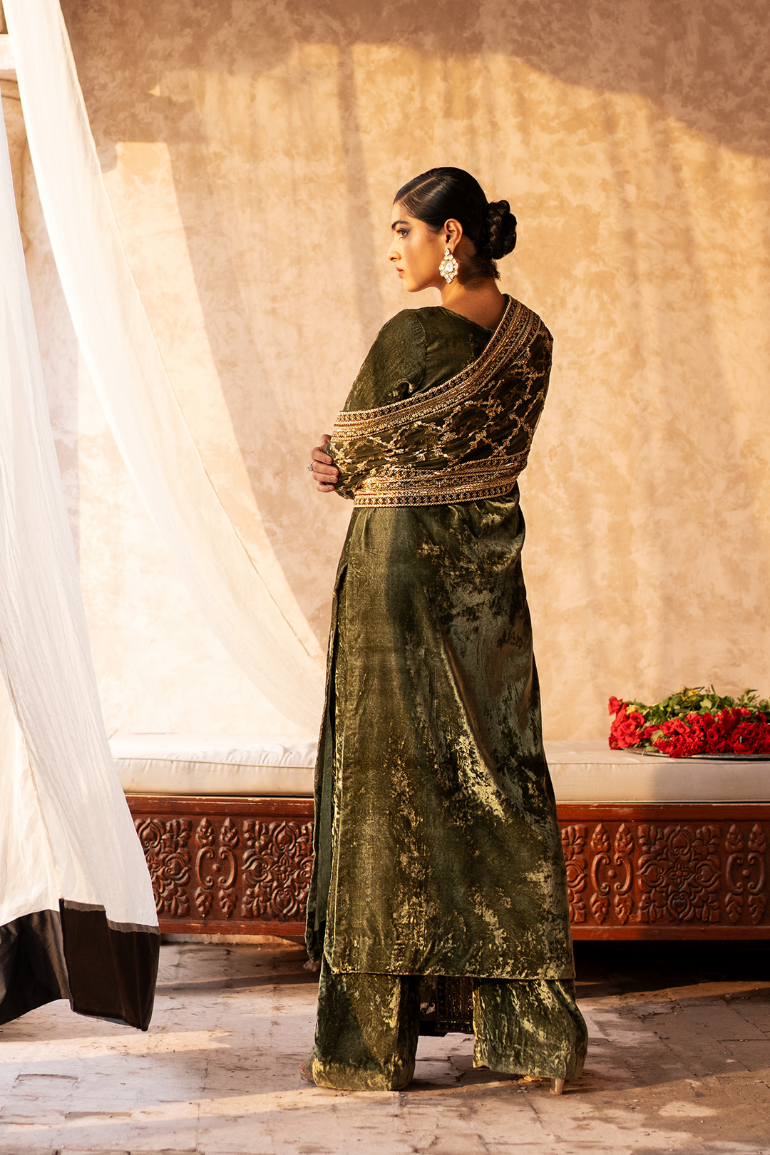 Green Velvet Suit - Hena