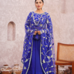 Electric Blue Organza Suit - Nirgis