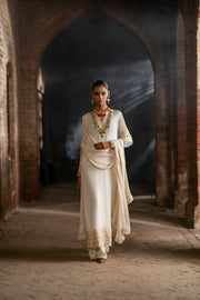 Long Crinkle Chiffon Fabric With Inner Lining - Tabeer