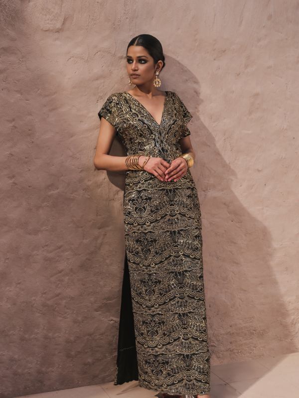 Long-Slit Kaftan Suit - Seraab