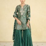 Silk Sharara Set - Green
