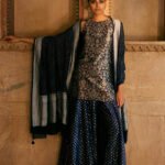 Silk Sharara Set - Blue