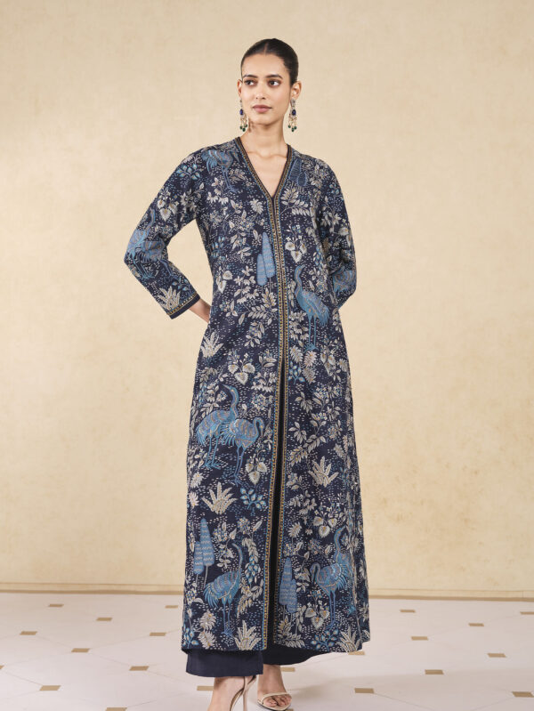 Silk Jacket Set - Black