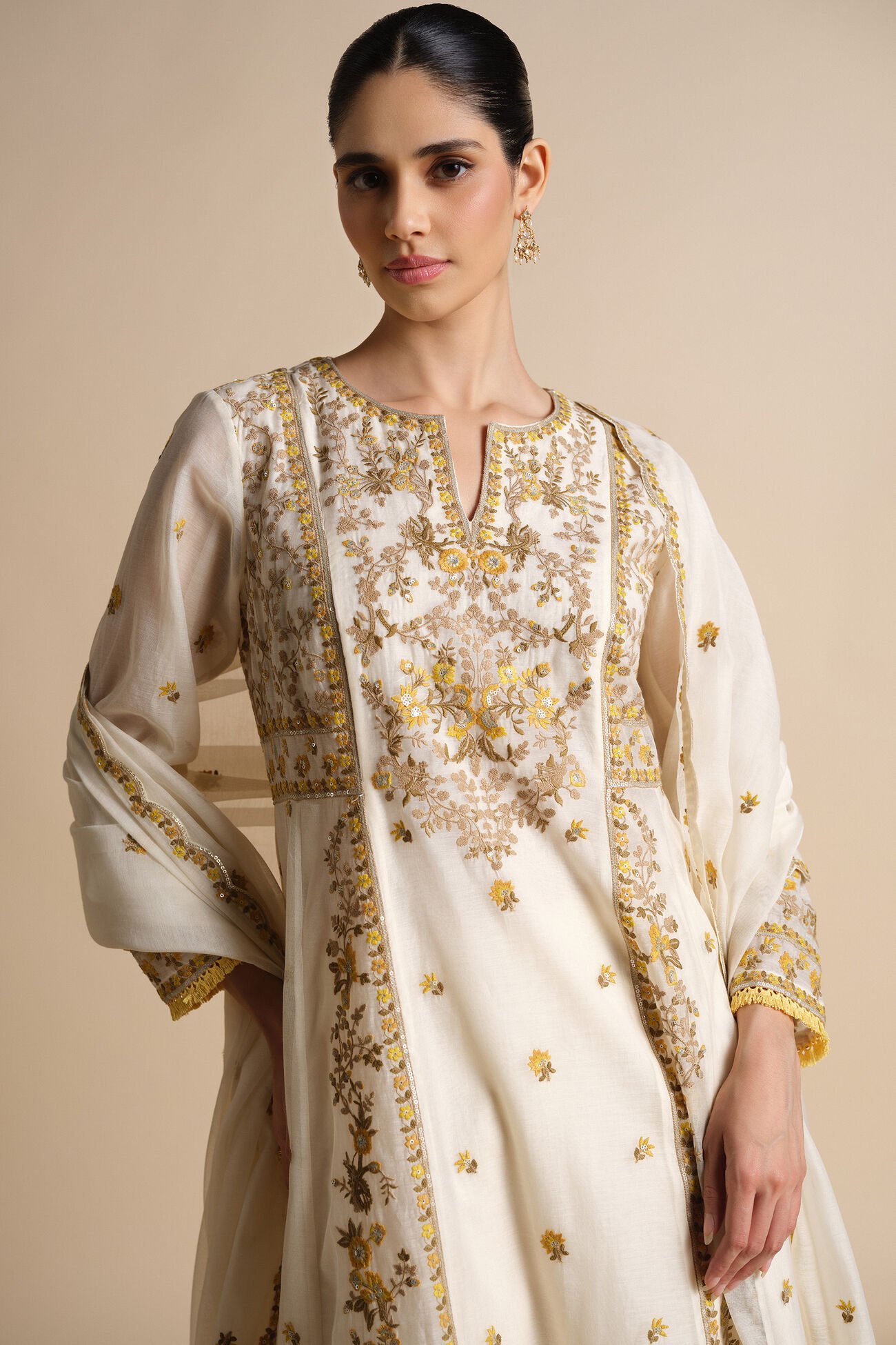 Amra Mul Suit Set in Natural tone - Image 2