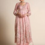 Aria Silk Anarkali Silk Set - Blush