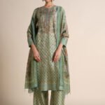 Moira Silk Suit Set - Sage