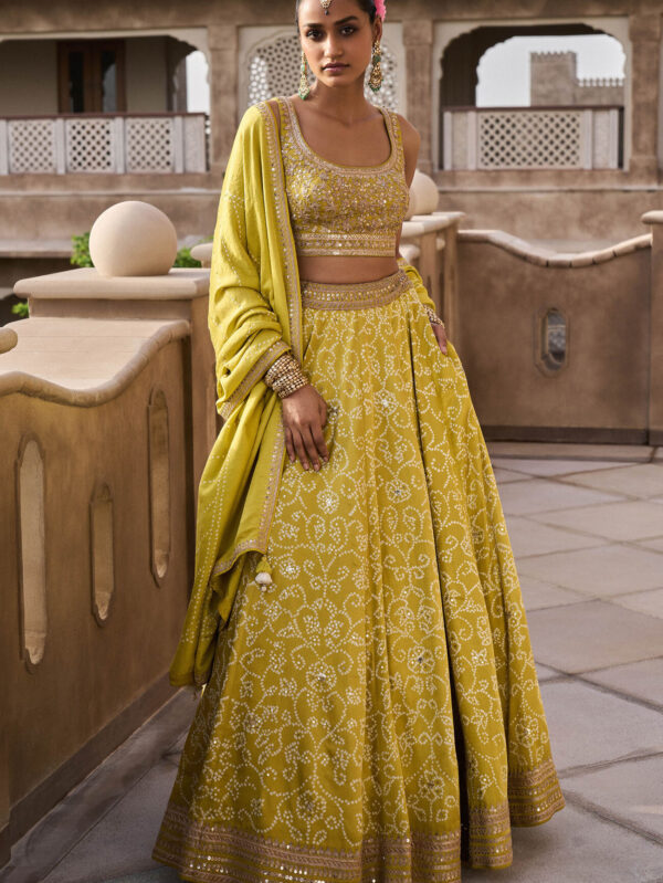 Lehenga - Lime