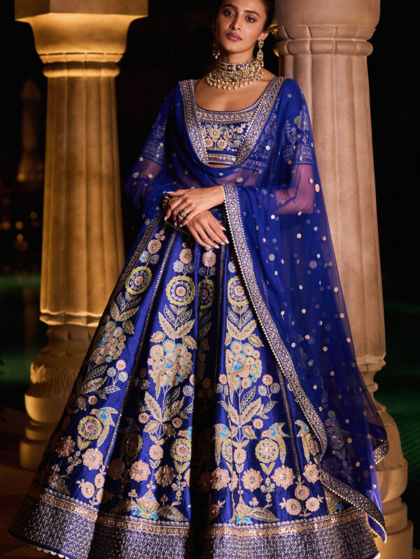 Qirat Lehenga-blue