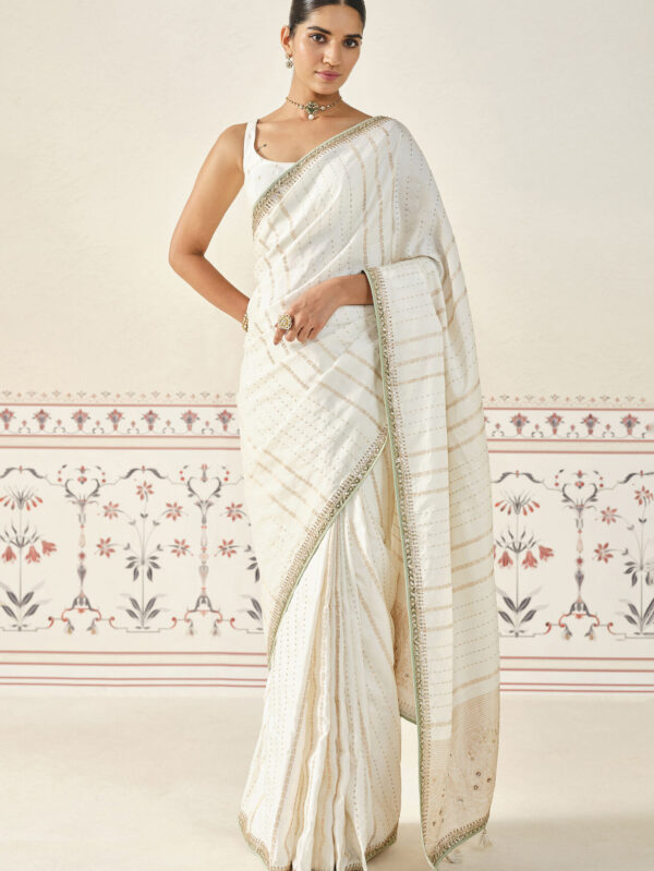 Benarasi Silk Saree - Ivory