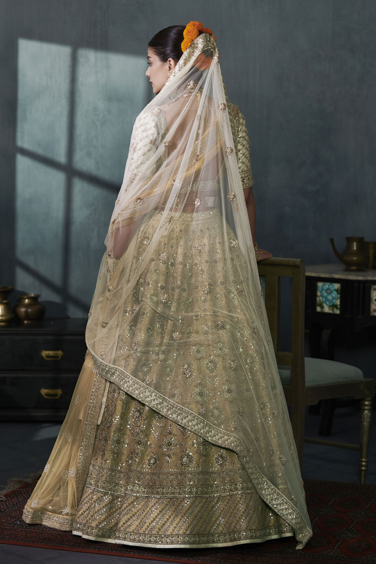Aarati Timeless Lehenga Set in Cream - Image 2