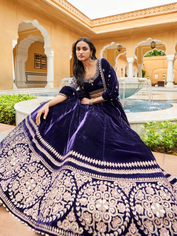 Fauzia Lehenga -Purple