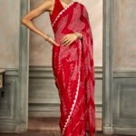 Bandhani Silk Saree - Red