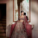 Silk Lehenga - Wine