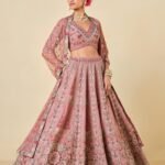 Silk Lehenga Set - Old Rose