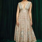 Gota Patti Silk Dress - Ivory