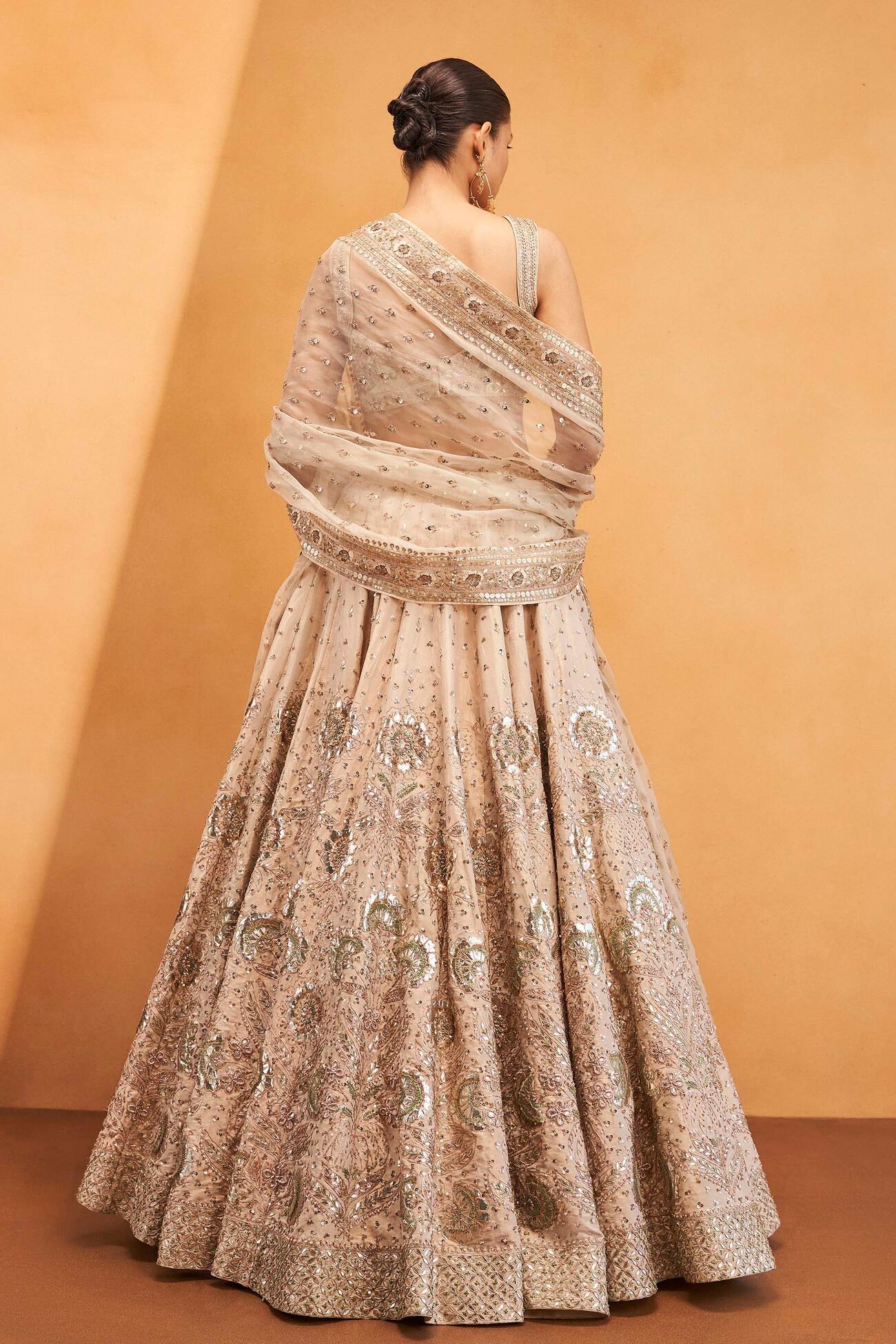 Sitara Zardozi Lehenga in Gold - Image 2