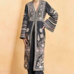 Zardozi Silk Kurta Set - Black