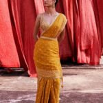 Bandhani Silk Saree - Mustard