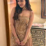 Embroidered Sharara Set - Gold