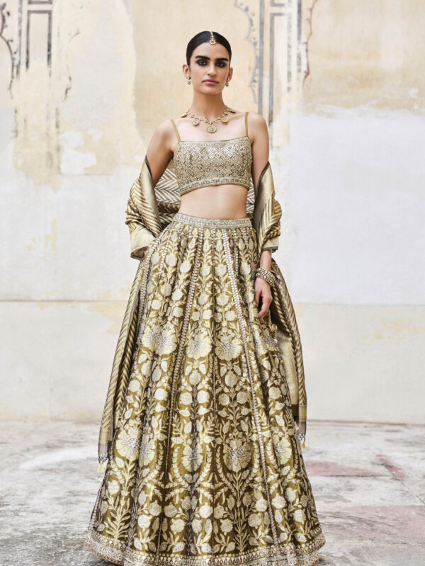 Lehenga Set - Olive