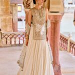 Patti Mul Lehenga Set - Natural
