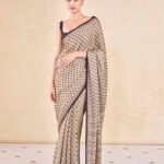 Ajrakh Saree - Mustard