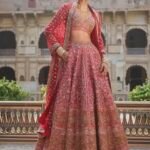 Silk Lehenga Set - Red