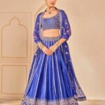 Gota Patti Silk Lehenga Set - Blue