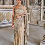 Zardozi Silk Saree - Gold