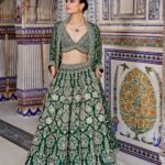 Silk Lehenga Set - Green