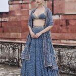 Mul Lehenga Set - Blue