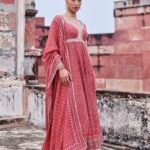 Arvia Printed Anarkali in Red