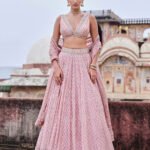 Mul Lehenga Set - Blush