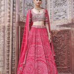Bandhani Silk Lehenga Set - Red