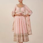 Embroidered Georgette Anarkali Set - Blush