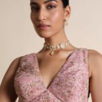 Embroidered Choli - Blush